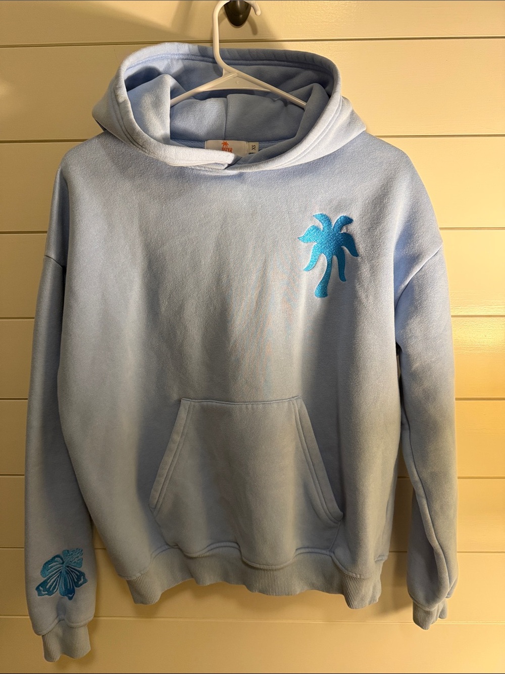 Pink Palm Puff Hoodie